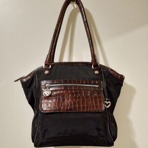 Brighton Morgan Nylon And Leather Bag